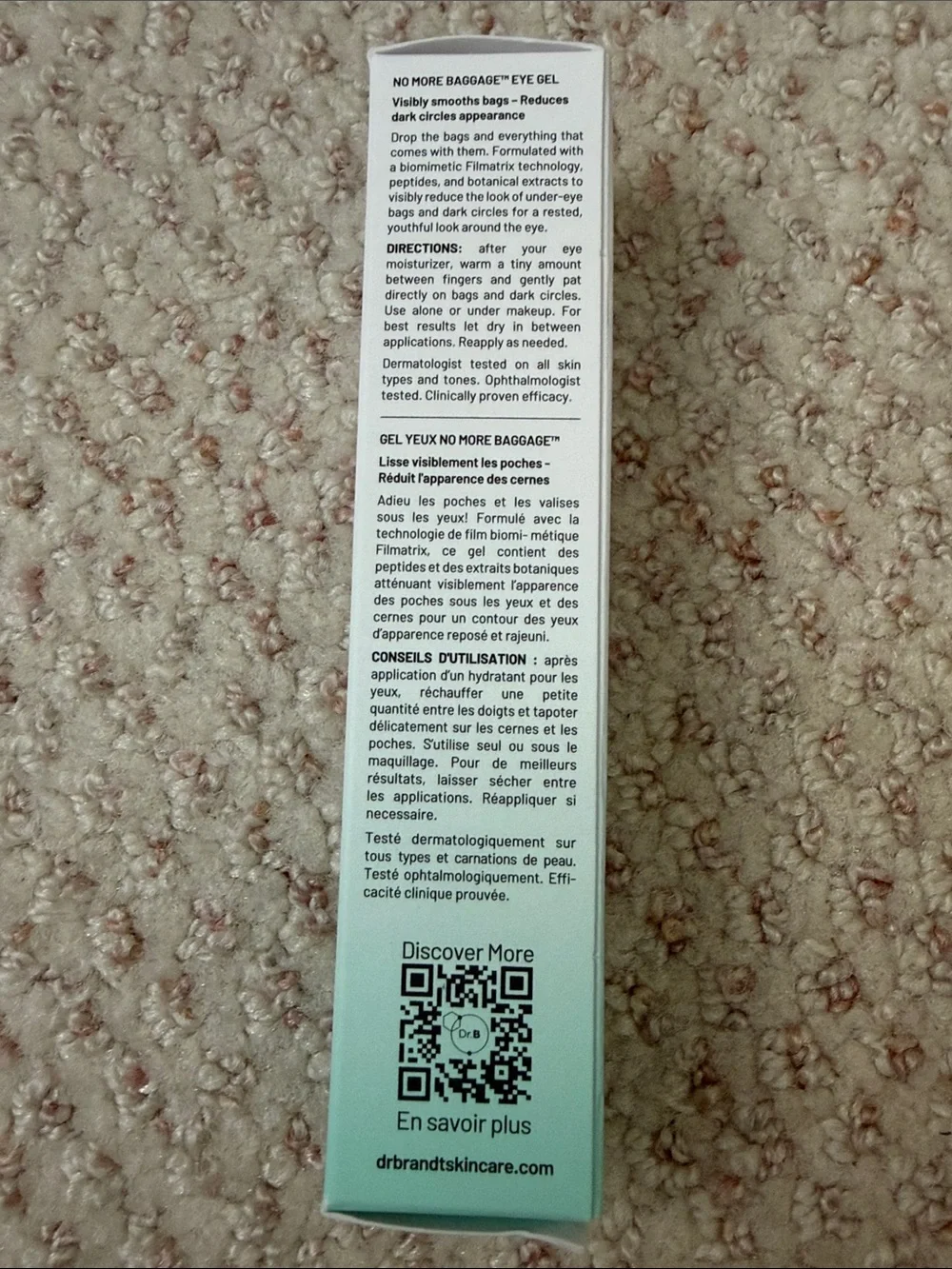 Dr. Brandt No More Baggage Eye Gel - .5 oz - 15g. NIB never used.